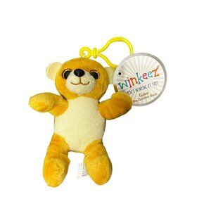Winkeez Gabe the Golden Bear New Backpack Clip Keychain Plush